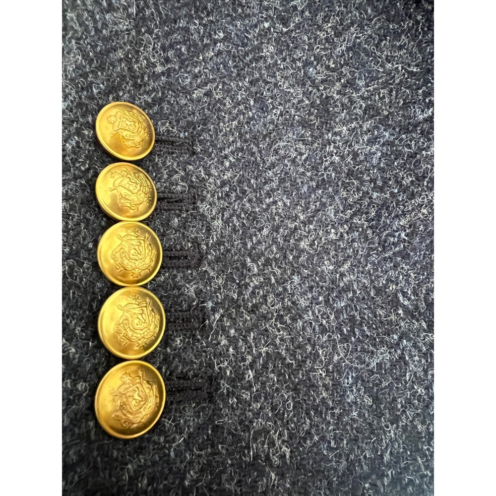 J.Crew Blazer Women Blue Herringbone British Moon Wool Gold Button Old Money 18 - Picture 5 of 13